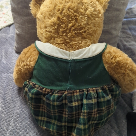 Vintage Plush Teddy Bear in Tartan Plaid Dress Stuffed Animals 26" Jcpenney's - Picture 4 of 5